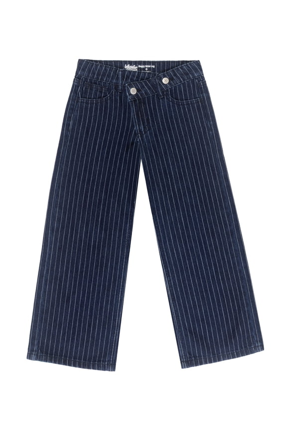 Girls Crossover Waist Wide Leg Jeans, Sizes 5-18
