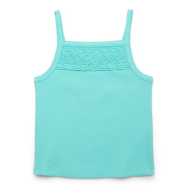 Wonder Nation Girls Crotchet Trim Tank Top