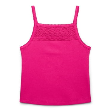 Wonder Nation Girls Crotchet Trim Tank Top