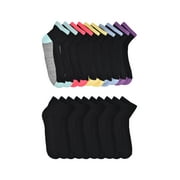 Wonder Nation Girls Cushioned Ankle Socks, 10-Pack
