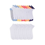 Wonder Nation Girls Cushioned Ankle Socks, 10-Pack