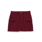 WONDER NATION Girls Denim Cargo Skirt, Sizes 4-18