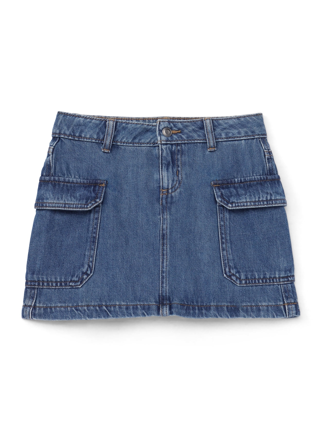 【WONDER WONDER】Kint Vintage Low Waist Denim Mini Skirt Wonder Nation Girls Destructed Denim Skirt, Sizes 4-18