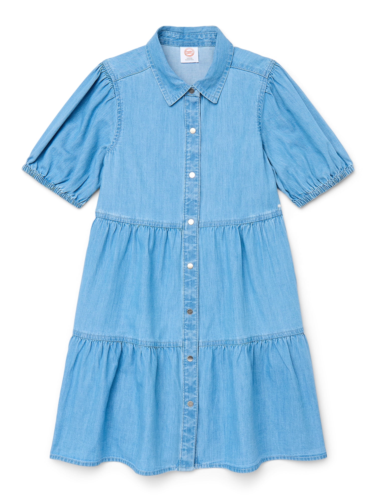 Girls Denim Dress Sizes 4-18 & Plus