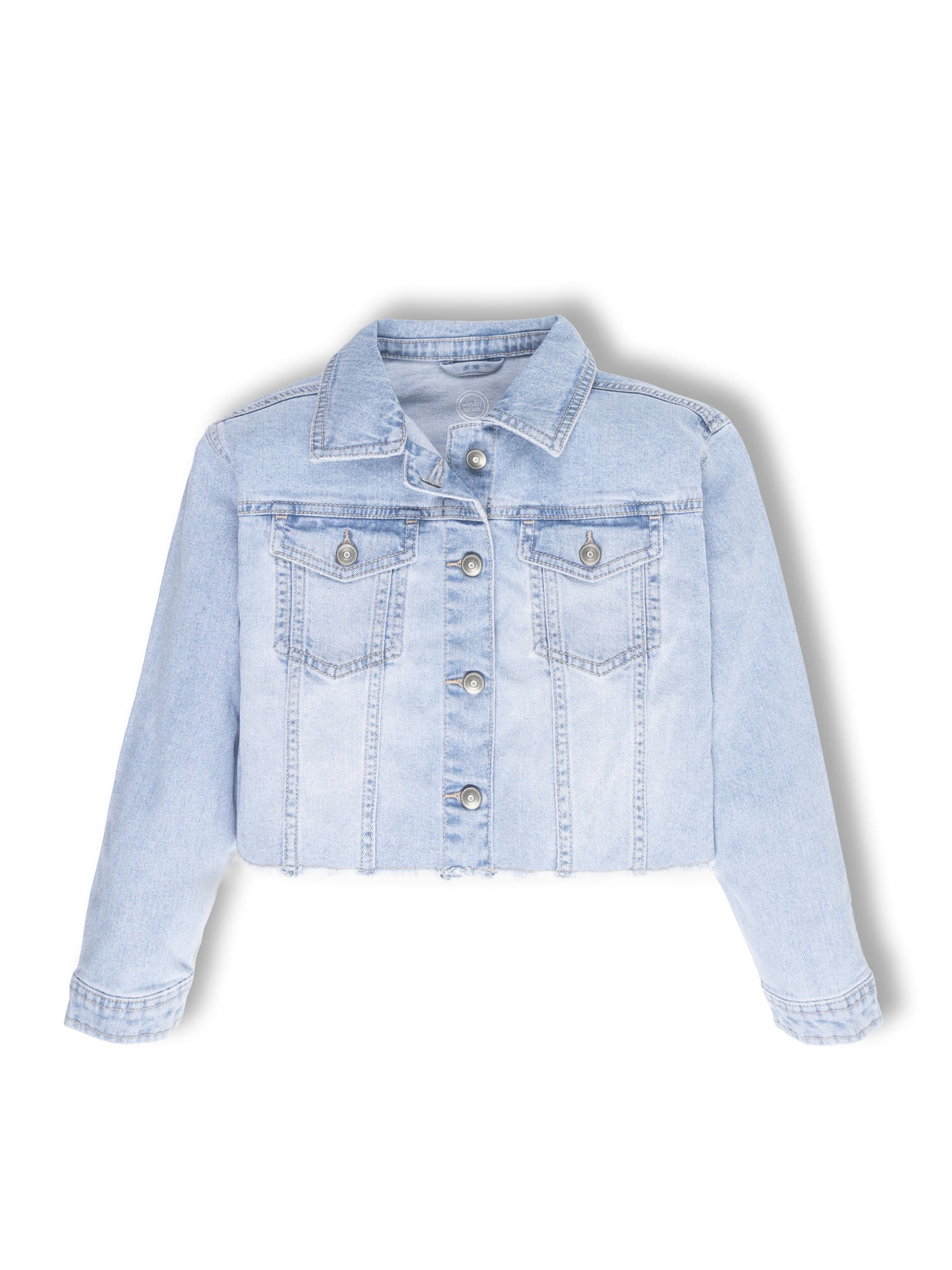 Wonder Nation Girls Denim Jacket, Sizes 4-18 & Plus