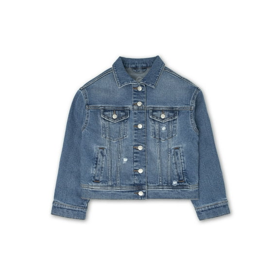 Wonder Nation Girls Denim Jacket, Sizes 4-18 & Plus