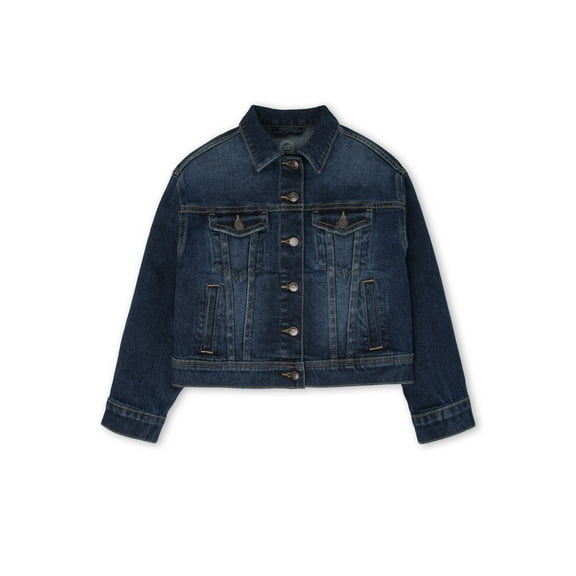 Wonder Nation Girls Denim Jacket, Sizes 4-18 & Plus