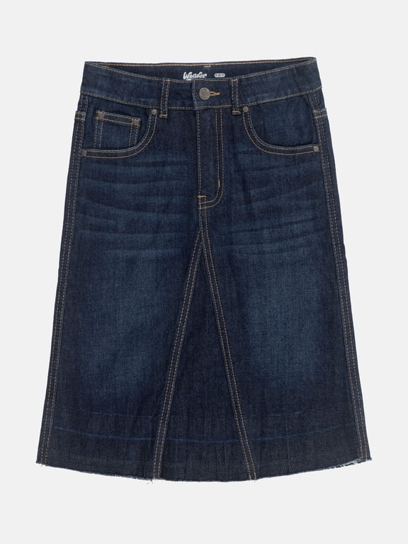 Girls Denim Midi Skirt, Sizes 4-18