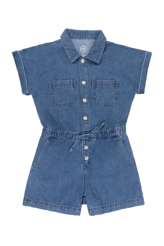 Girls Denim Romper, Sizes 4-18
