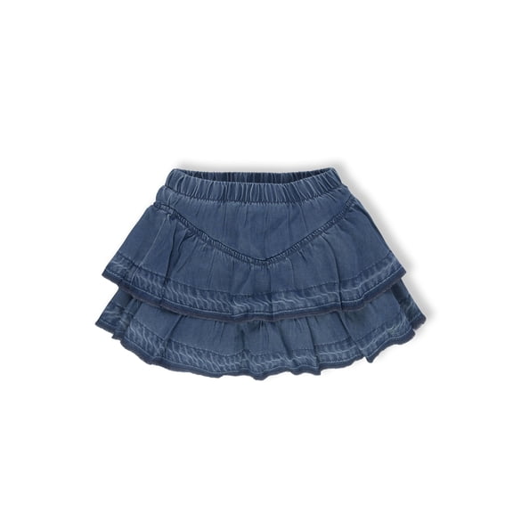 Wonder Nation Girls Denim Ruffle Skirt, Sizes 4-18 & Plus