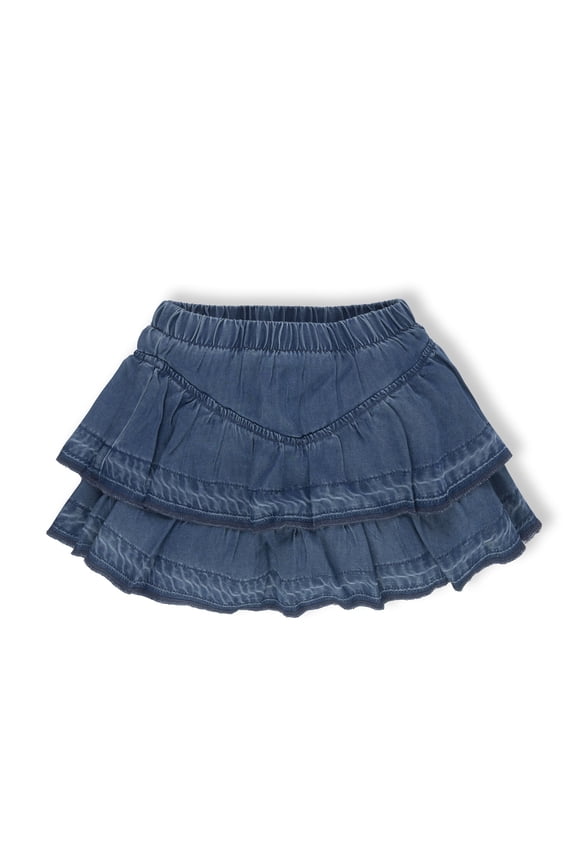 Girls Denim Ruffle Skirt, Sizes 4-18 & Plus