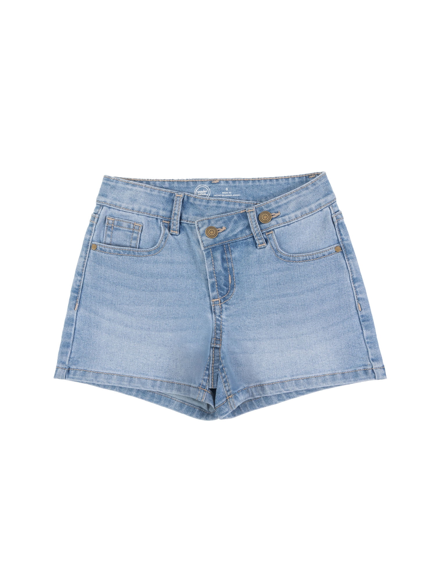 Wonder Nation Girls Denim Shorts, Size 5-18