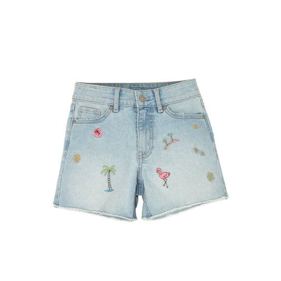 Wonder Nation Girls Denim Shorts, Size 5-18