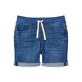 thumbnail image 1 of Wonder Nation Girls Denim Shorts with Knit Waistband, Sizes 4-18 & Plus, 1 of 3
