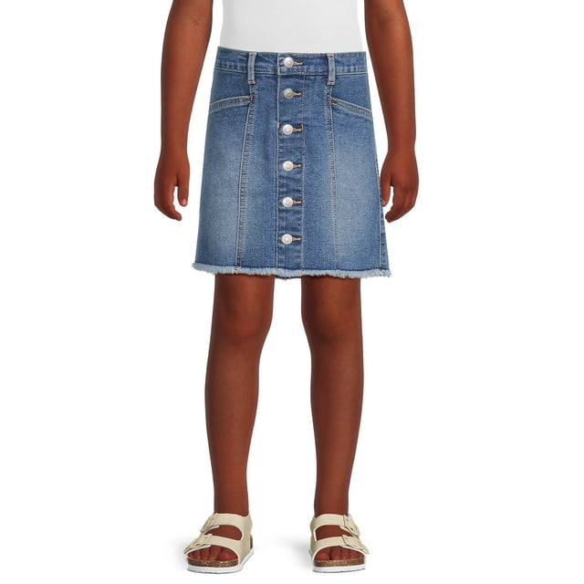 Wonder Nation Girls Denim Skirt, Sizes 4-18 & Plus - Walmart.com