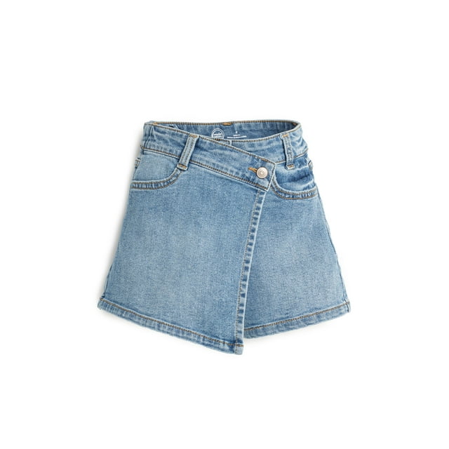 Wonder Nation Girls Denim Skort, Sizes 5-18