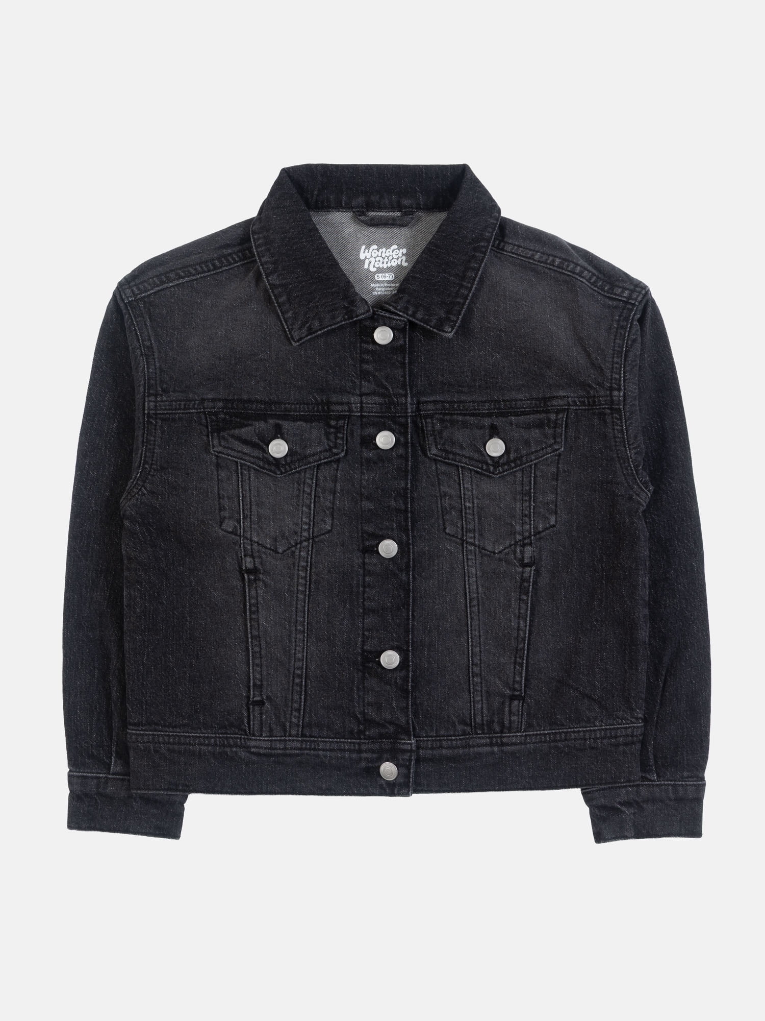 Wonder Nation Girls Denim Trucker Jacket, Sizes 4-18 & Plus
