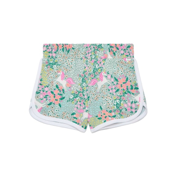 Wonder Nation Girls Dolphin Hem Shorts, Sizes 4-18 & Plus