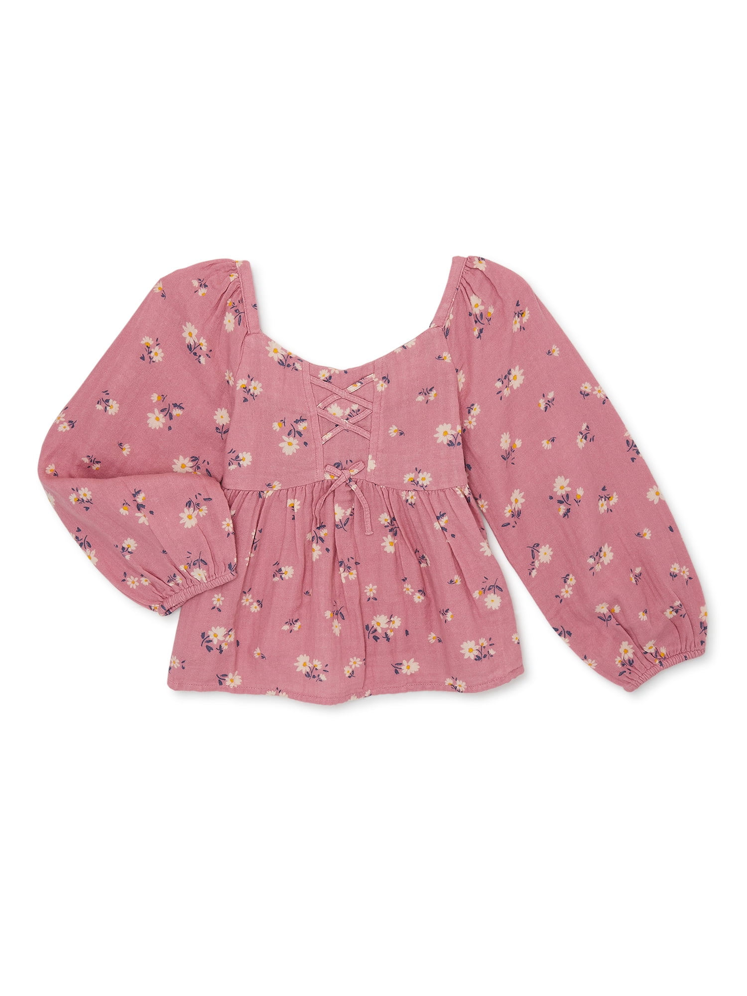 wonder-nation-girls-double-cloth-lace-up-top-sizes-4-18-plus