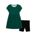 thumbnail image 1 of Wonder Nation Girls Dress and Biker Shorts Set, 2-Piece, Sizes 4-18 & Plus, 1 of 3