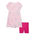 thumbnail image 1 of Wonder Nation Girls Dress and Biker Shorts Set, 2-Piece, Sizes 4-18 & Plus, 1 of 3