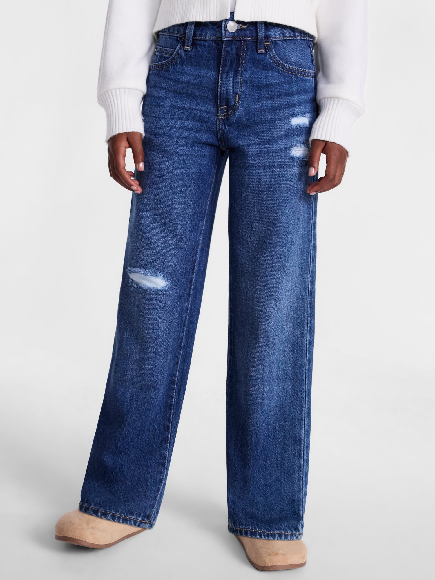 Wonder Nation Girls Easy Straight Leg Jean, Sizes 5-18