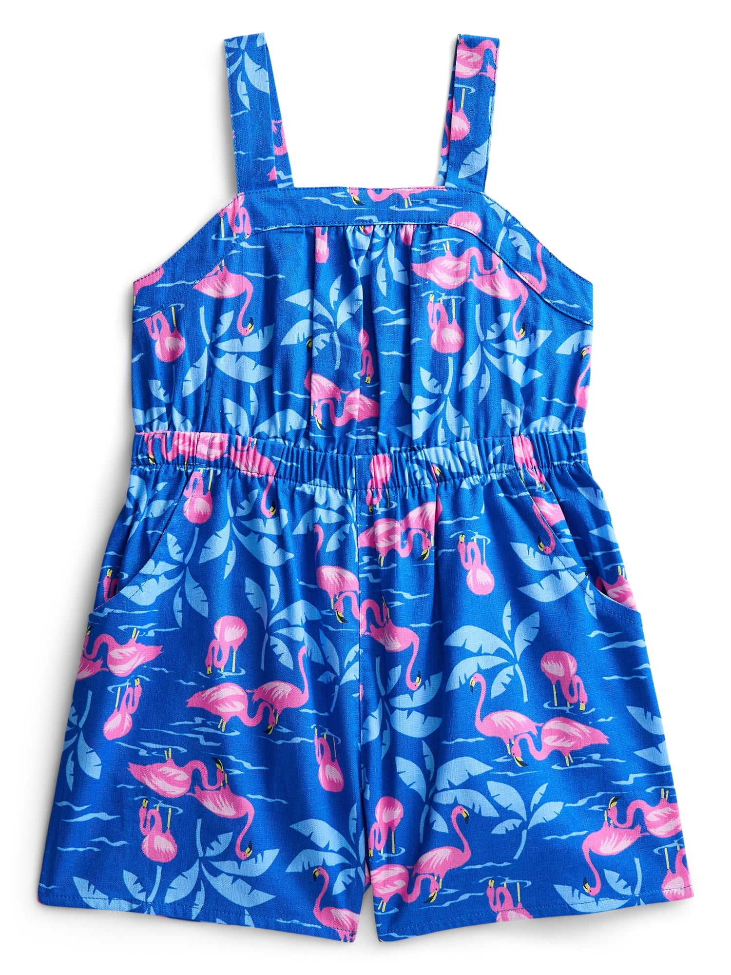 Wonder Nation Girls Elastic Back Romper, Sizes 4-18 & Plus