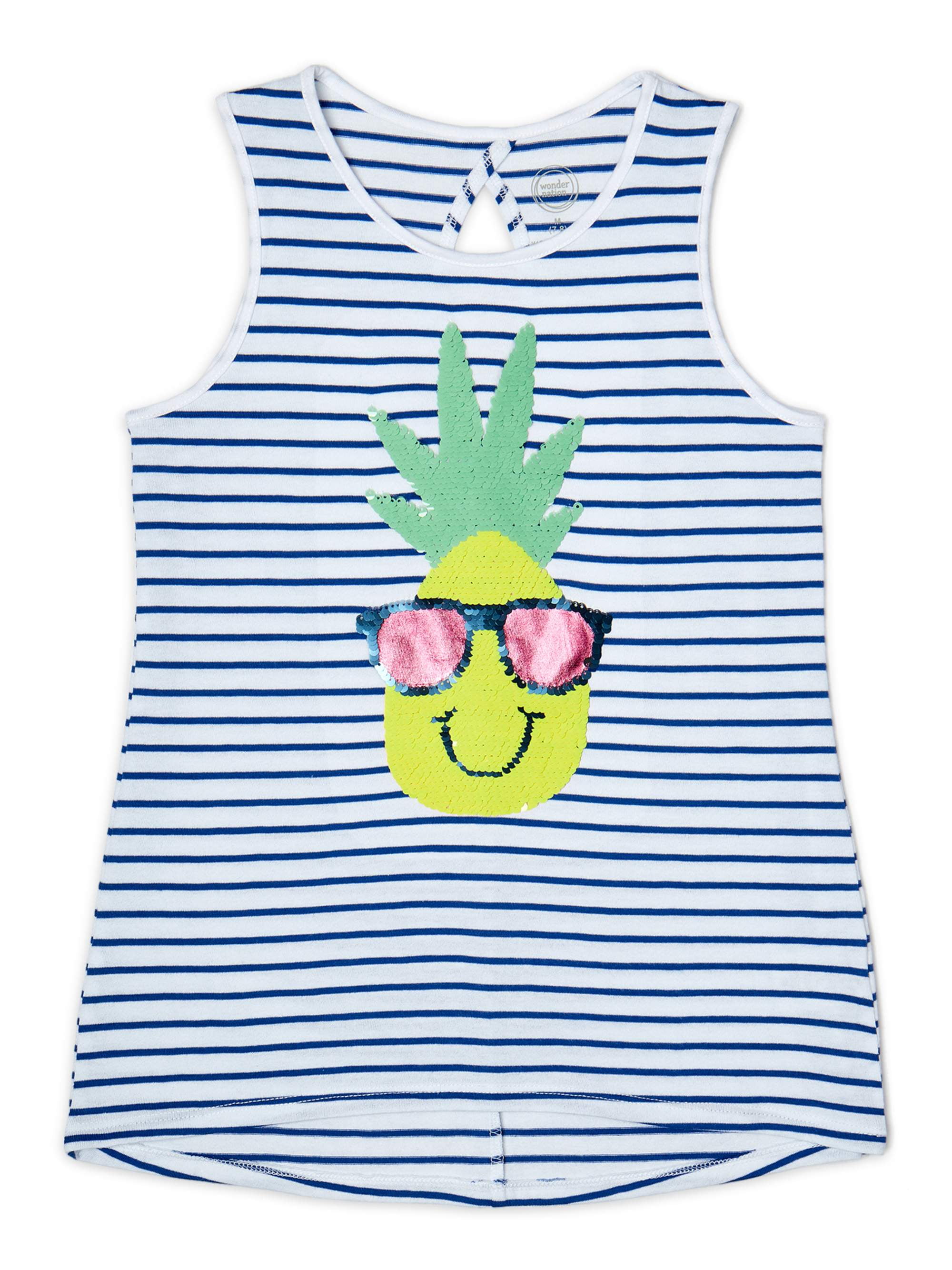 Wonder Nation Girls Embellished Tank Top, Sizes 4-18 & Plus