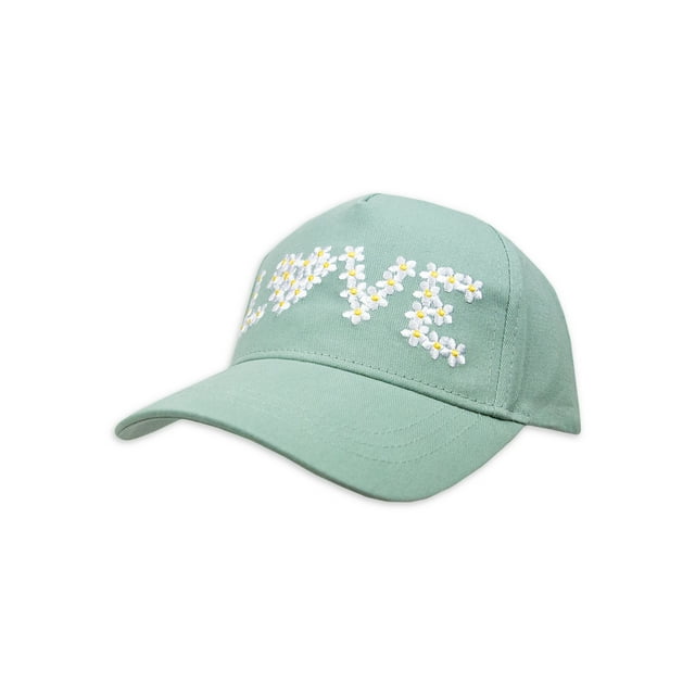 Wonder Nation Girls Embroidered Baseball Hat, Love