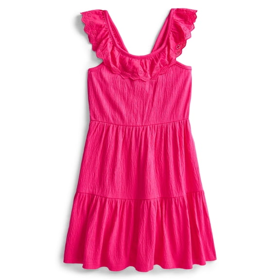 Wonder Nation Girls Eyelet Dress, Sizes XS- XLP