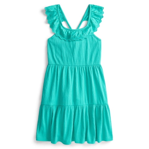 Girls Eyelet Dress, Sizes XS- XLP