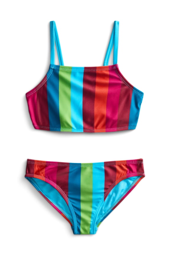 Girls Family Stripe Bikini Swimsuit Set, 2-Piece, Sizes 4-16