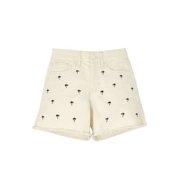 【WONDER WONDER】Dai Summer Raw Denim Part 5 Bermuda Wide PT Wonder Nation Girls Denim Utility Shorts, 4.5” Inseam, Sizes
