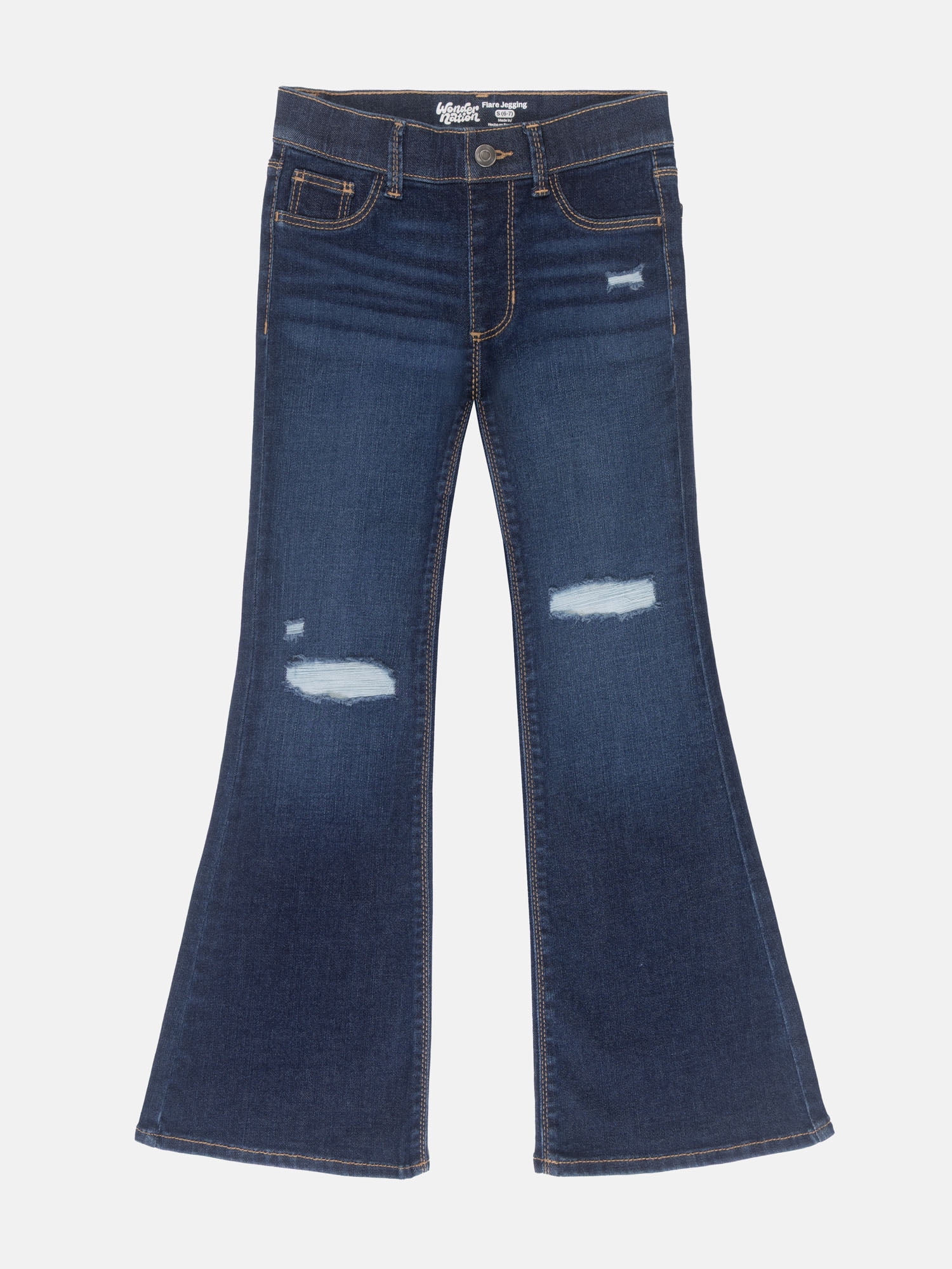 Wonder Nation Girls Flare Leg Jeggings, Sizes 4-18