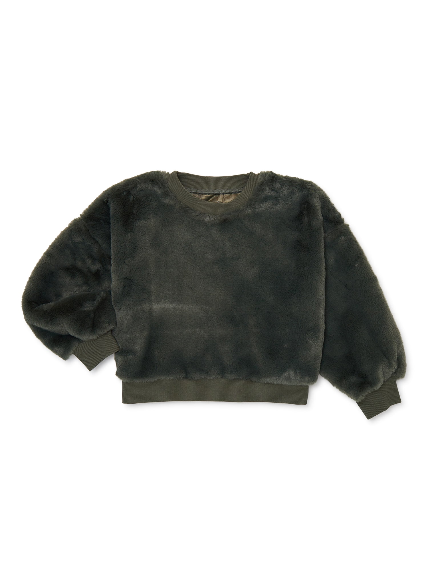 Fur sweatshirt for girls hot sale