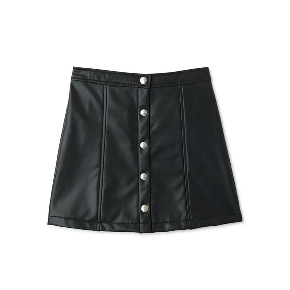 Wonder Nation Girls Faux Leather Skirt, Sizes 4-18 & Plus