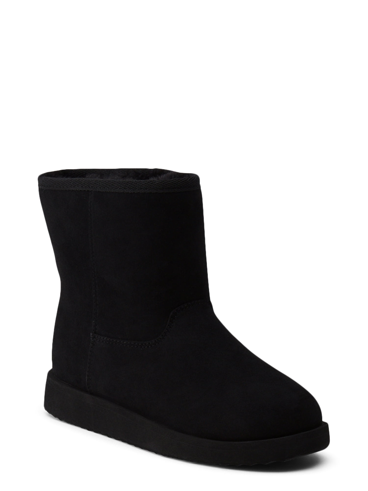 Wonder Nation Girls Faux Fur Shearling Boot - Walmart.com