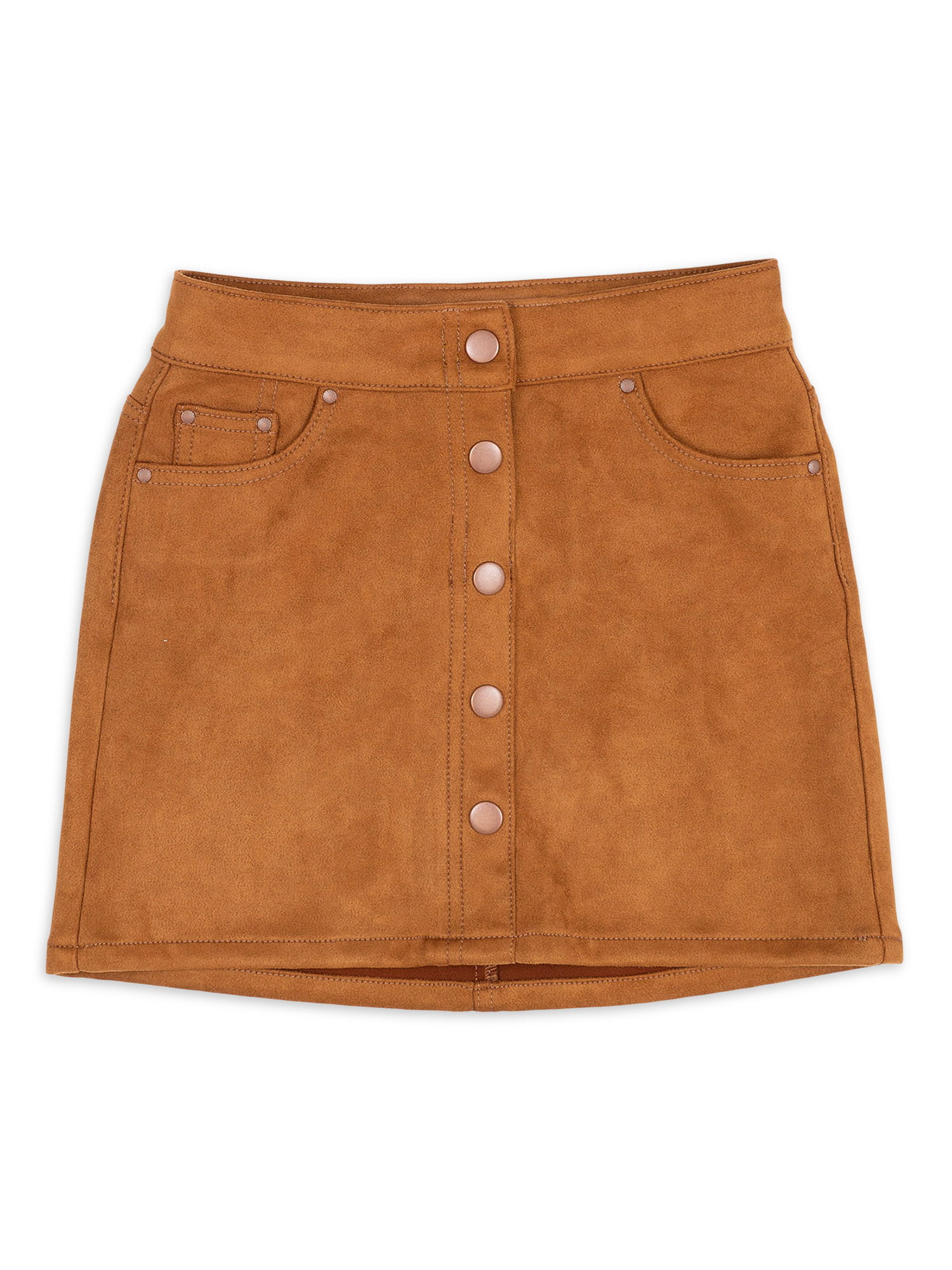 Wonder Nation Girls Faux Suede Skirt, Sizes 4-18 & Plus - Walmart.com