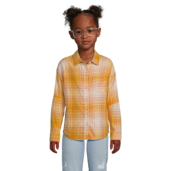 Wonder Nation Eb Girls Ls Flannel Top