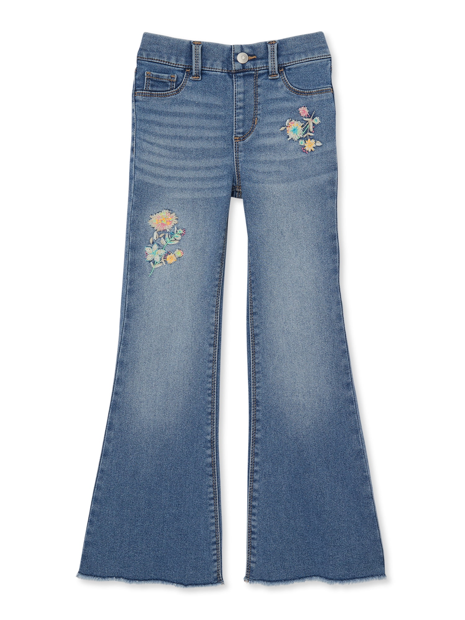 【WONDER WONDER】Nicole Wide Balloon Fit Wash Denim Pants Wonder Nation Girls Fashion Jeggings, Sizes 4-18 & Plus