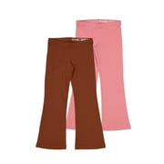 WONDER NATION Girls Flare Legging, 2-Pack, Sizes 4-18 & Plus