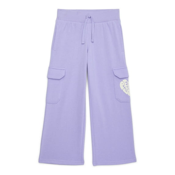Wonder Nation Girls Fleece Cargo Pants, Sizes 4-18 & Plus