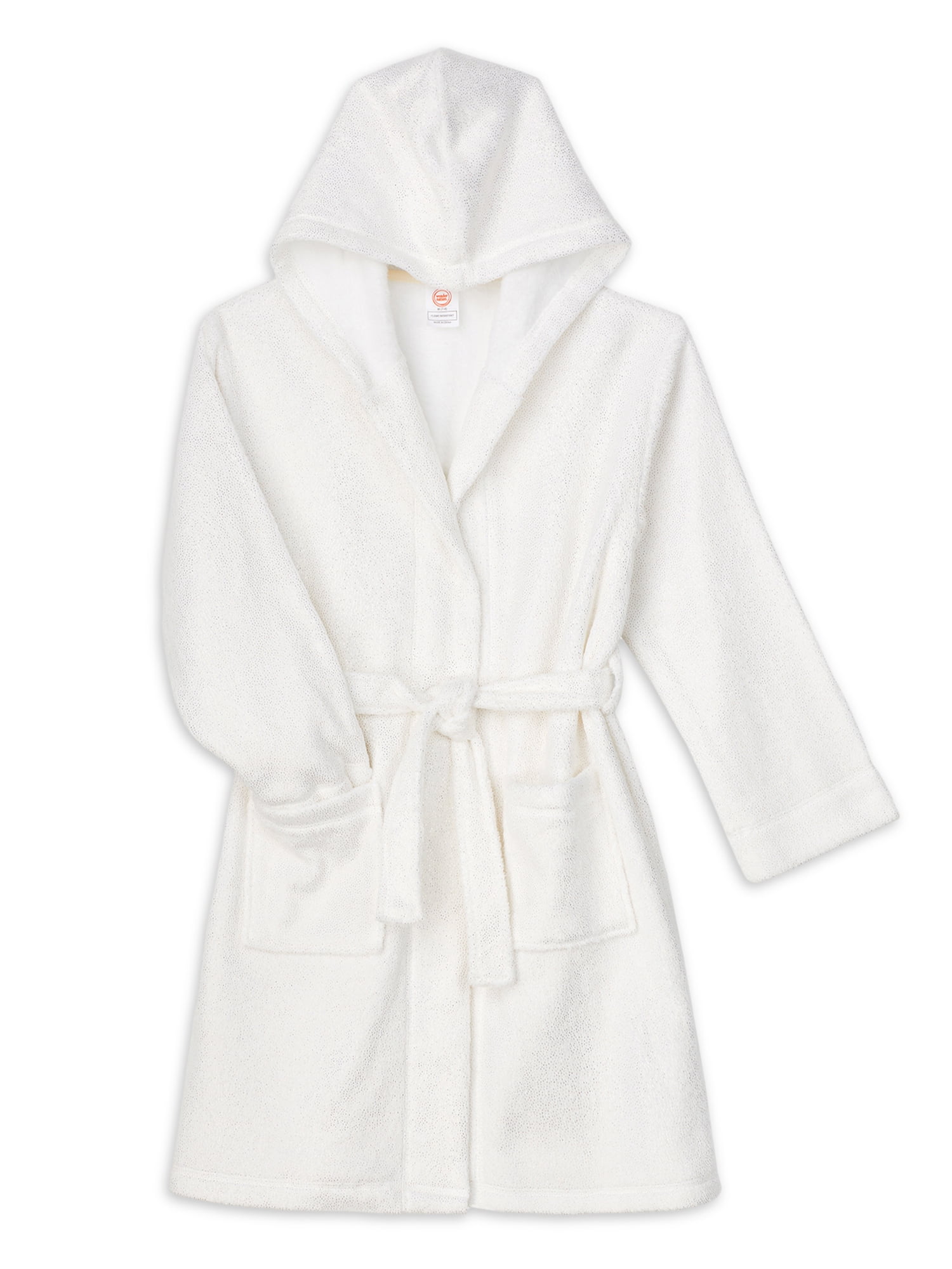 Wonder Nation Girls Fleece Hooded Sleep Wrap Robe, Sizes 4-18 & Plus ...