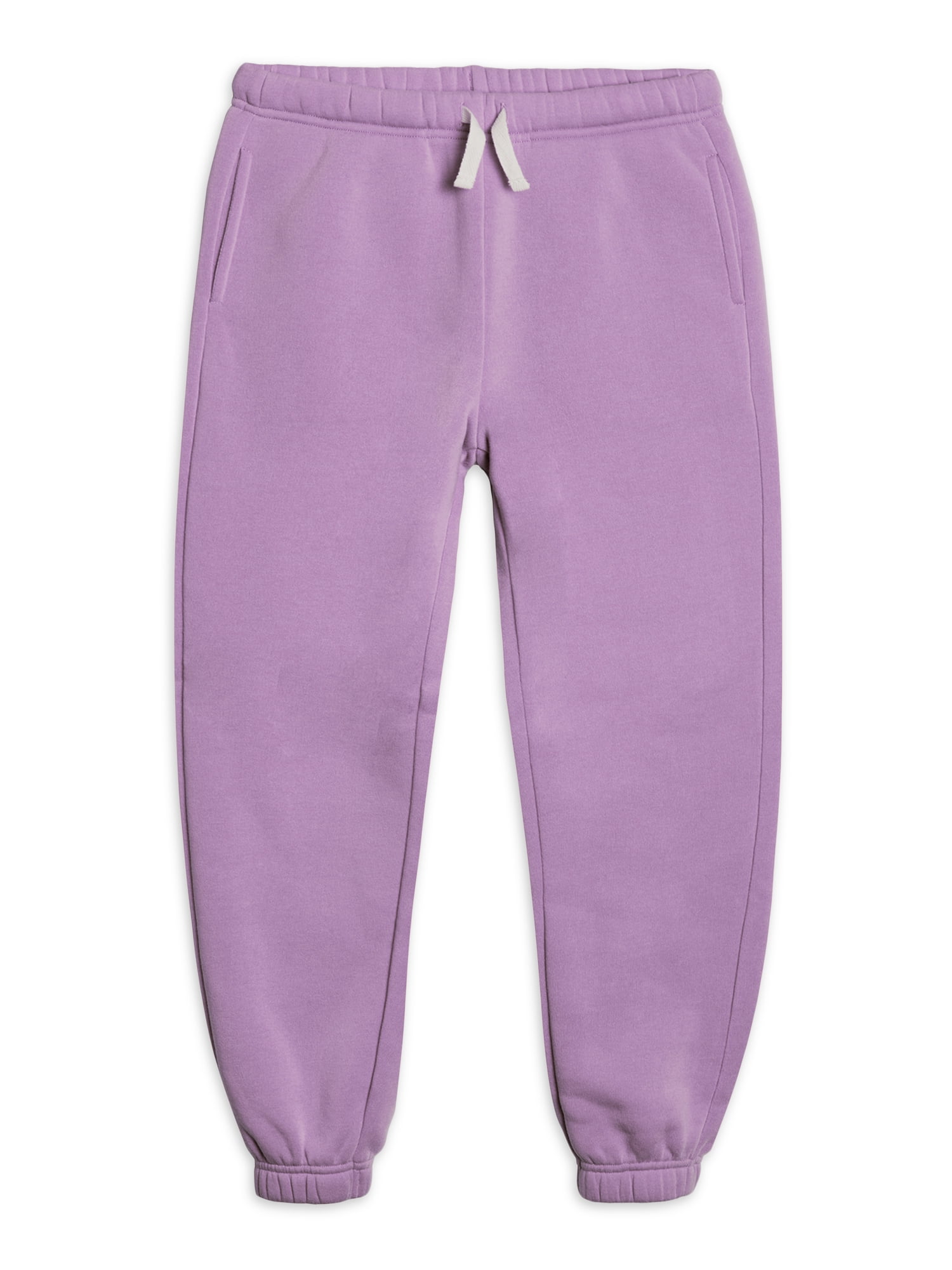 BLACK HEART FLEECE GIRLS JOGGER-WHITE