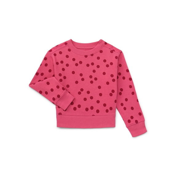 Wonder Nation Girls Fleece Pullover Sweatshirt, Sizes 4-18 & Plus