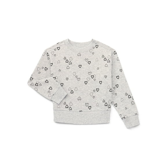 Wonder Nation Girls Fleece Pullover Sweatshirt, Sizes 4-18 & Plus