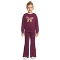thumbnail image 1 of Wonder Nation Girls Fleece Pullover Top and Flare Sweatpants Set, 2-Piece, Sizes 4-18 & Plus, 1 of 5