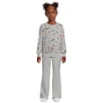 thumbnail image 1 of Wonder Nation Girls Fleece Pullover Top and Flare Sweatpants Set, 2-Piece, Sizes 4-18 & Plus, 1 of 5