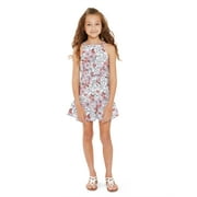 Wonder Nation Girls Floral Tank Top and Flutter Shorts, 2-Piece Casual Outfit Set, Sizes 4-18 & Plus