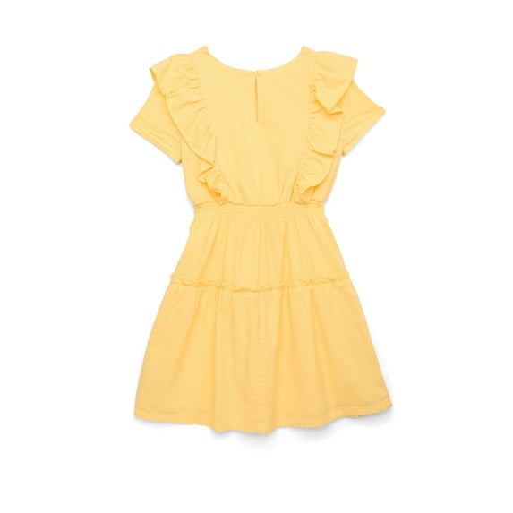 Wonder Nation Girls Flutter Shoulder Dress, Sizes 4-18 & Plus